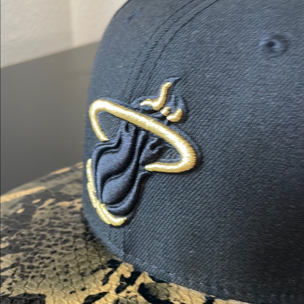 Black and Gold Miami Heat Cap - Picture 6 of 10